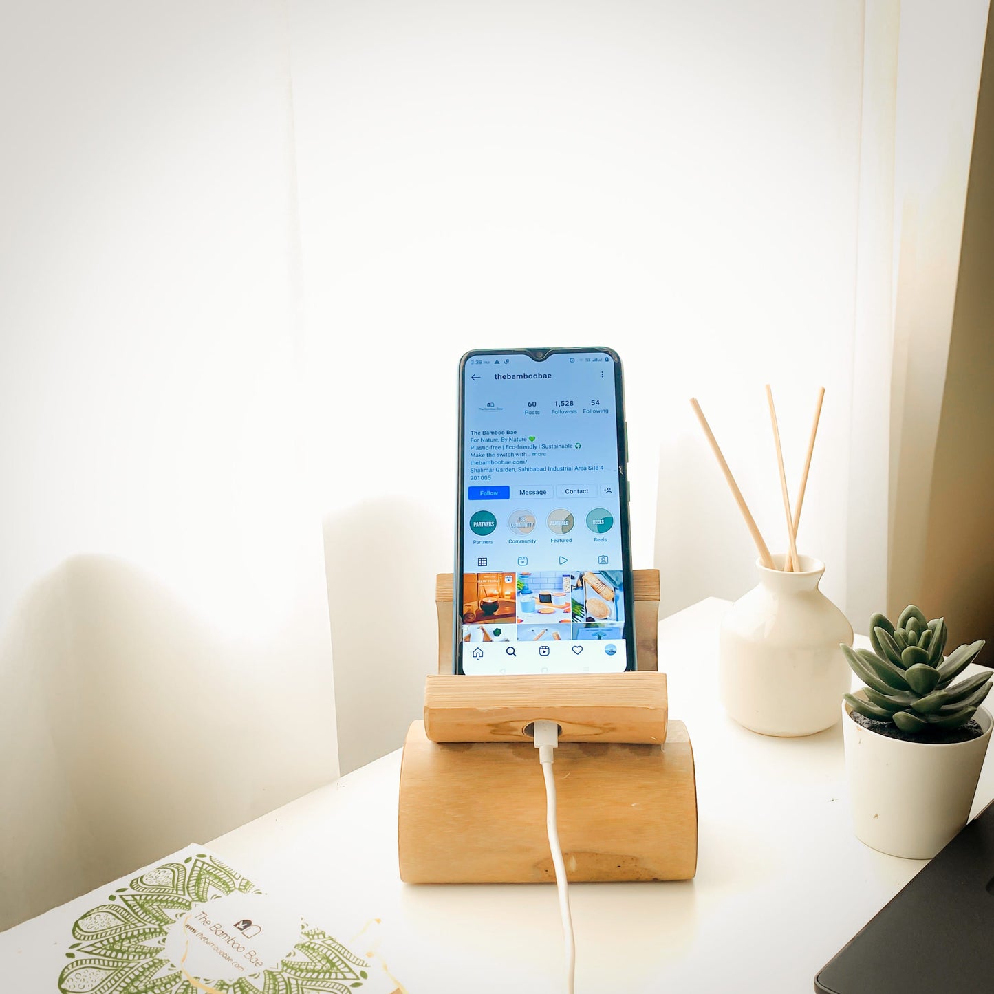 Bamboo Mobile Holder | Charging Dock | Ideal Bamboo Phone Stand For Corporate Gifting