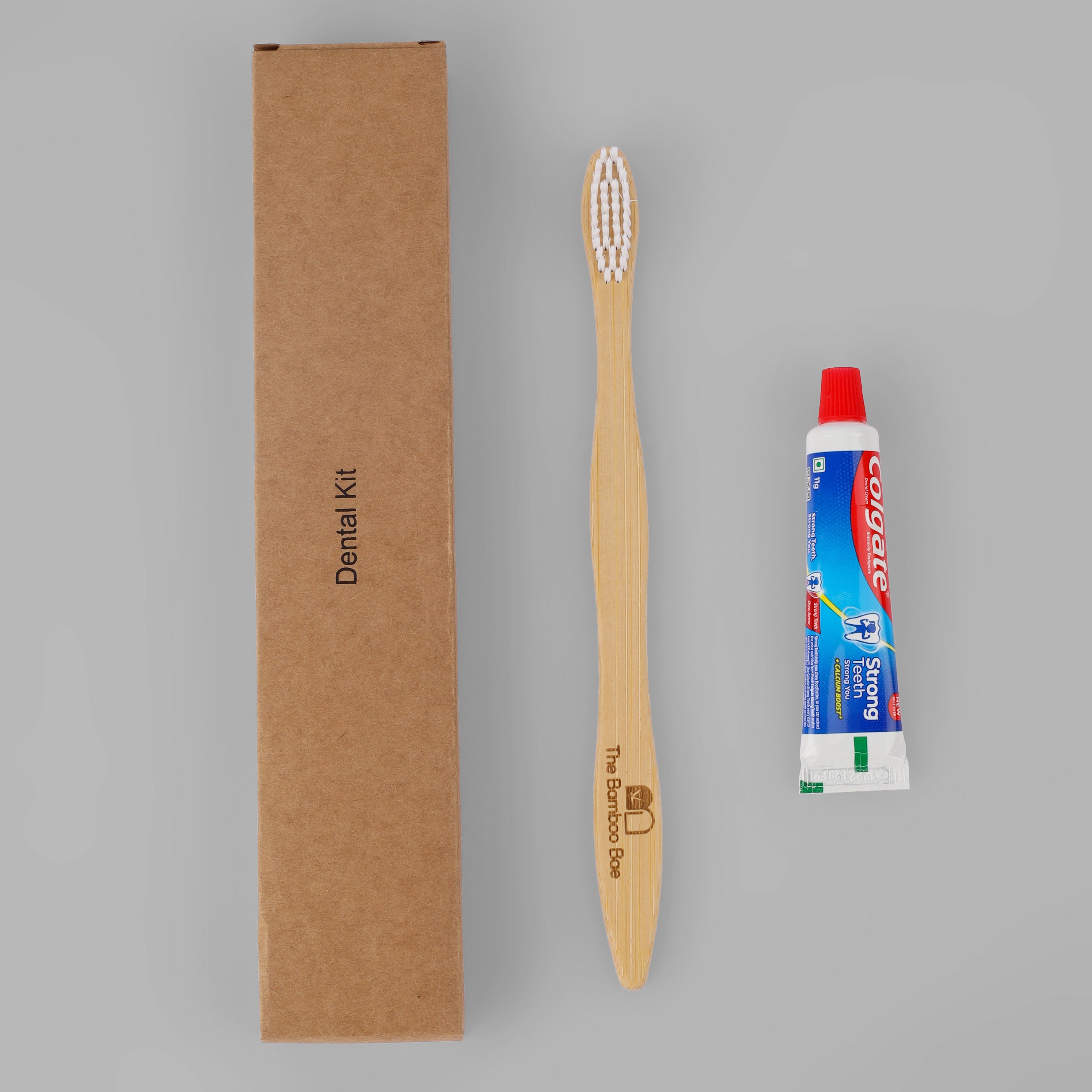 Bamboo Dental Kit For Hotels Hospital Airlines | Wooden Toothbrush Kit ...